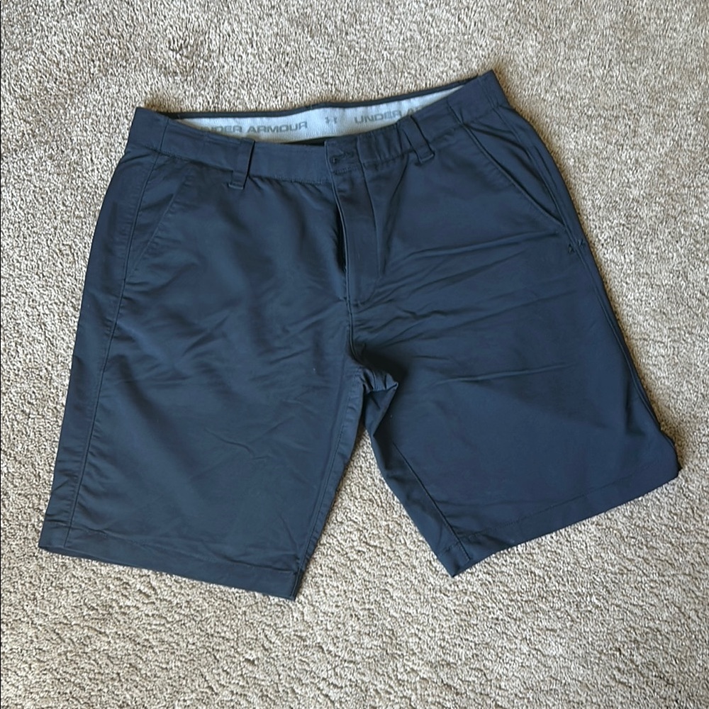 Under Armour Black Flat Front Shorts